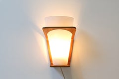 Lampada da parete NX 41 di Louis Kalff per Philips in compensato di teak curvato, 1959
