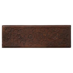 Large French Gothic Oak Panel with Interlaced Geometric Carving, 16th Century