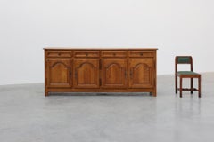 Monumental Oak Sideboard by De Tonge, France, Mid-20th Century