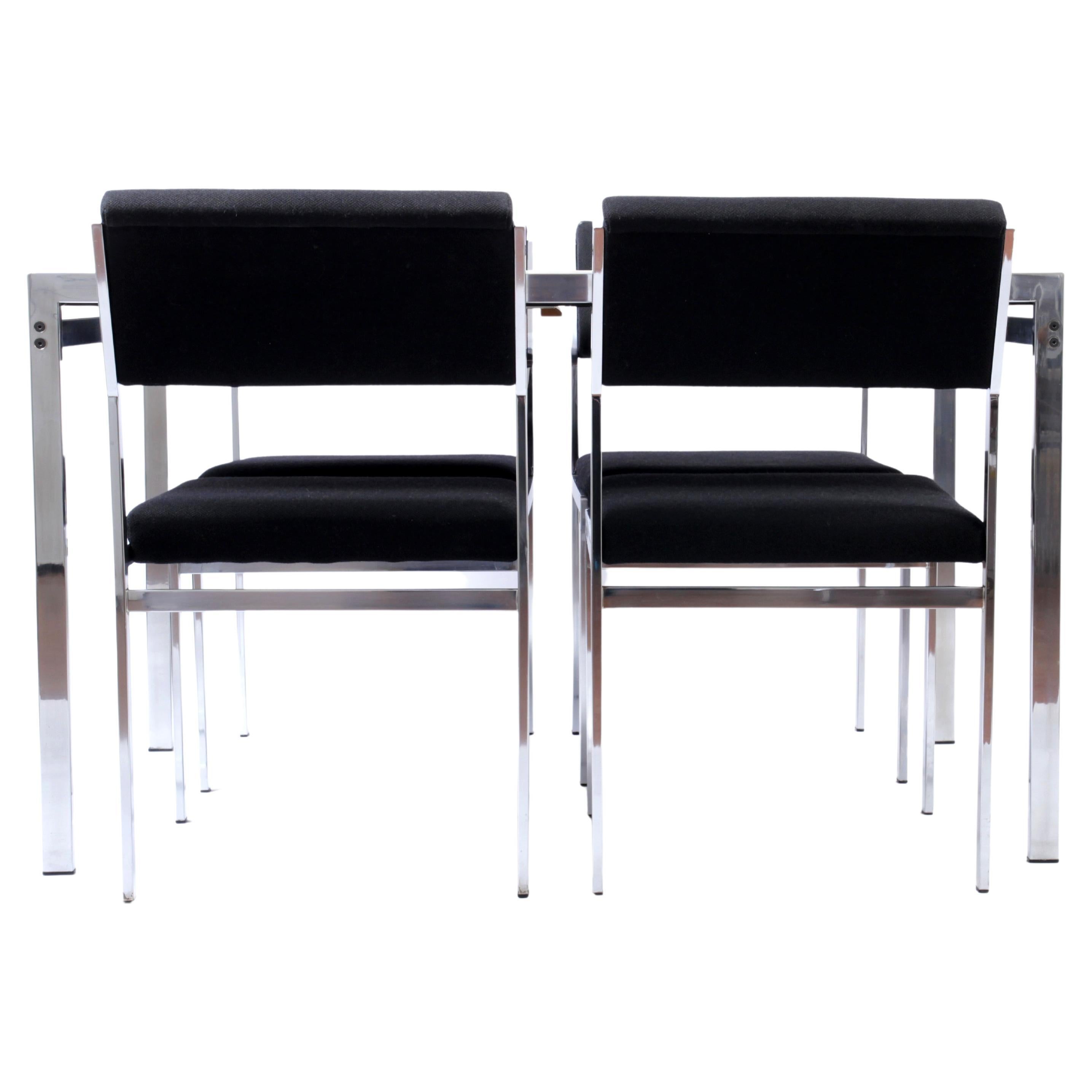 Chrome Steel Dining Set by Cees Braakman for Pastoe
