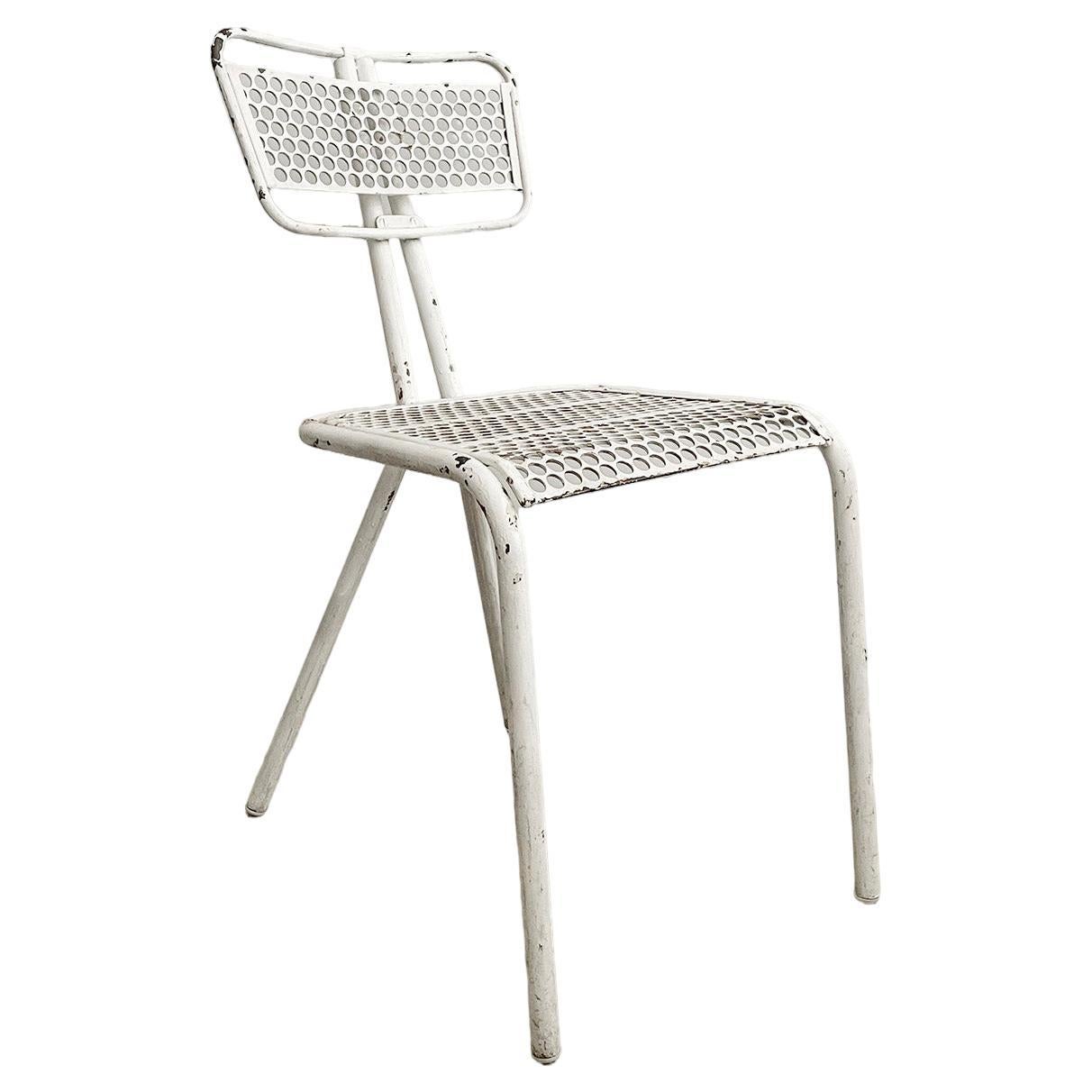 French Metal Desk Chair by René Malaval "Radar" Chair  For Sale