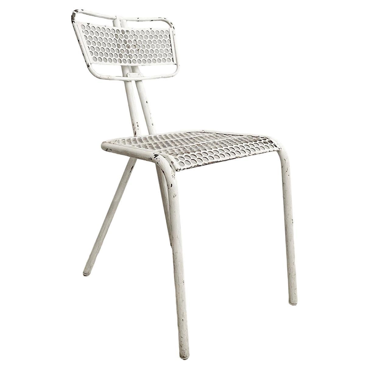 French Metal Desk Chair by René Malaval "Radar" Chair 