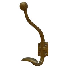Vintage French Mid Century Industrial Bronzed Painted Wall Hook