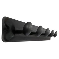 Vintage French Mid Century Noir Farmhouse Coat Rack France