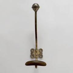 Vintage French Mid Century Patina Metal Butterfly Wall Hook