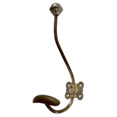 Vintage French Mid Century Patina Metal Butterfly Wall Hook