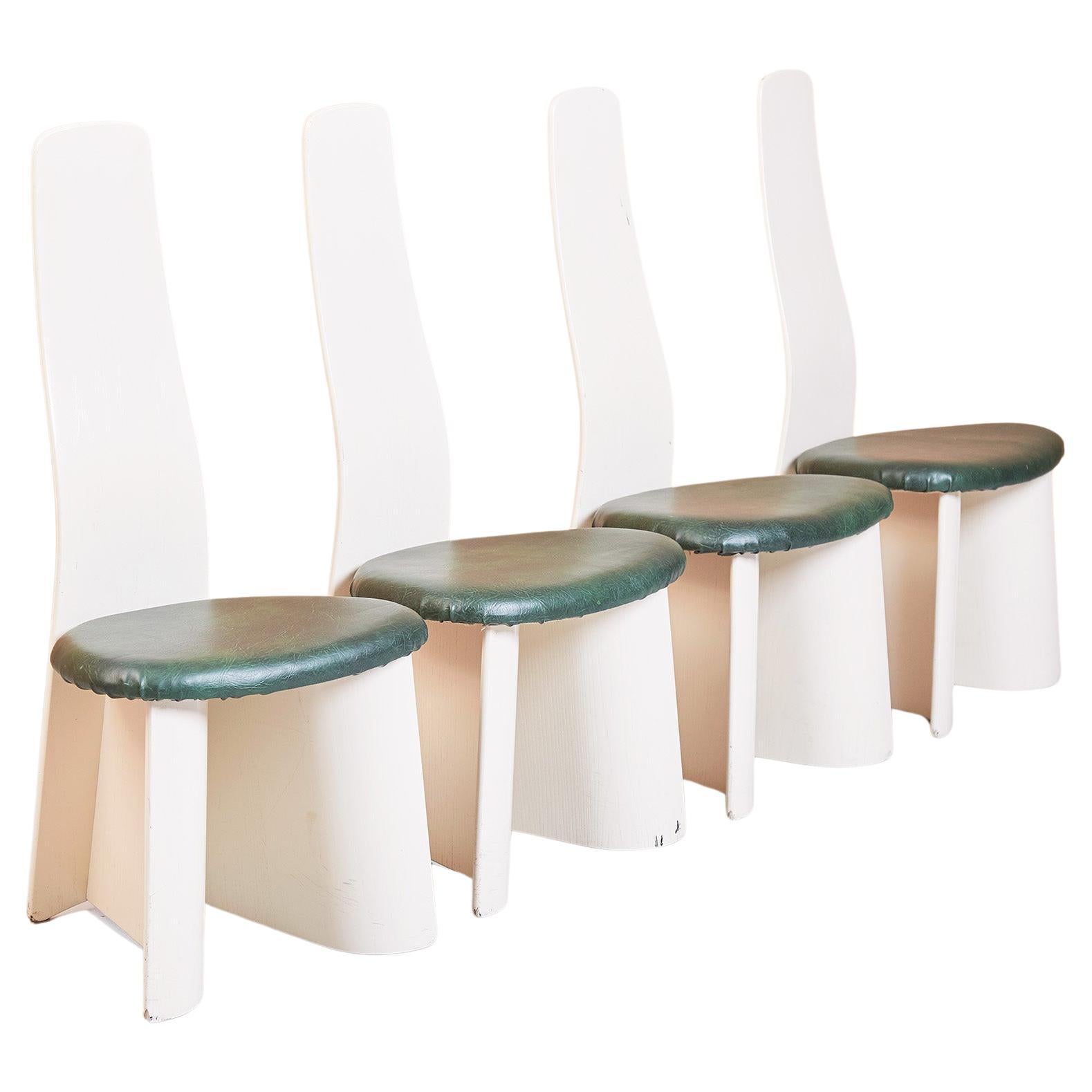 G Plan New Seasons DiningChairs in White Ash, 1980s For Sale