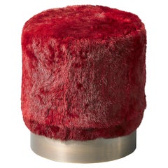 21st Century Lune C Stool, Fur and Bronze, by Duistt