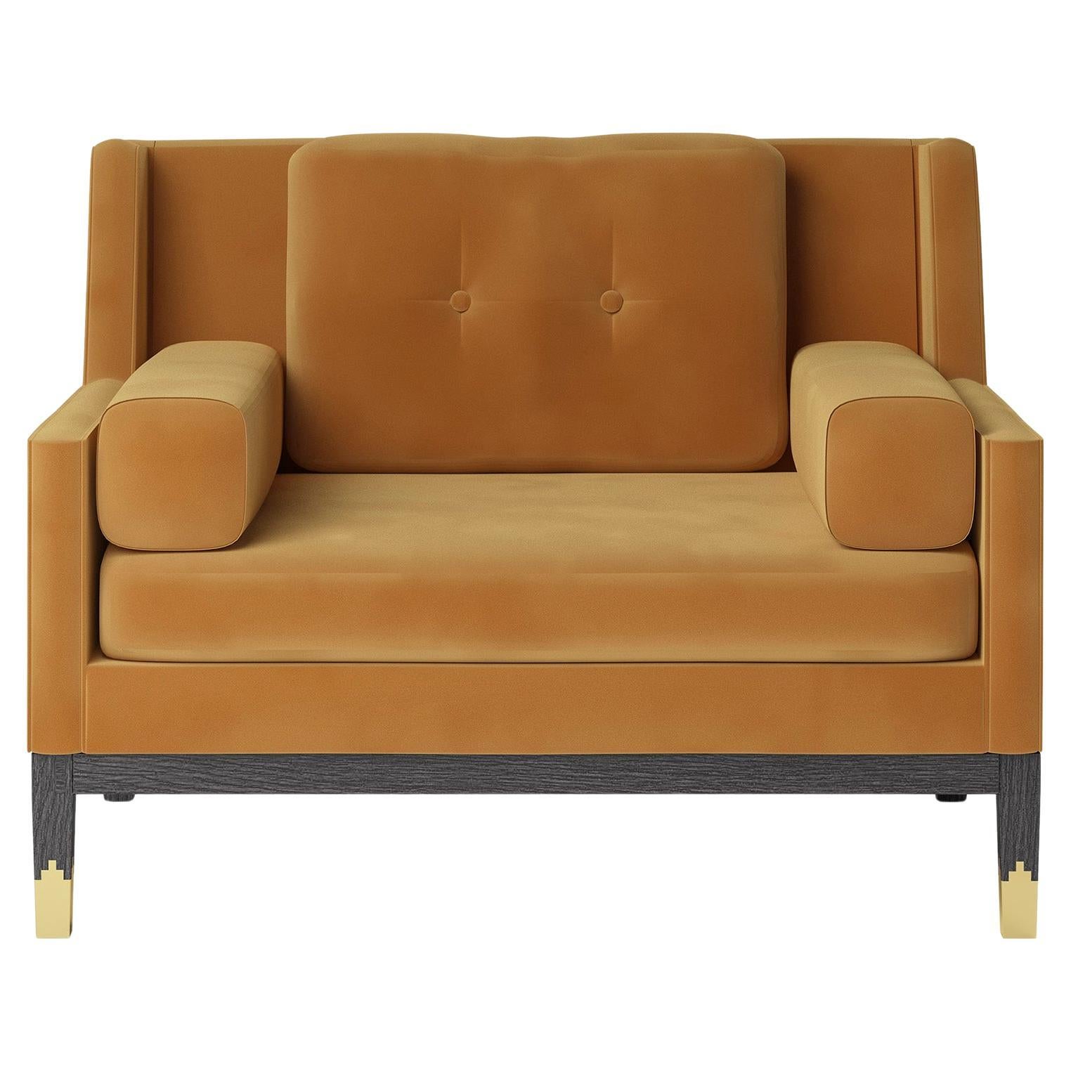 21st Century Mr Jones Armchair, in COM and Black Oak, by Duistt For Sale