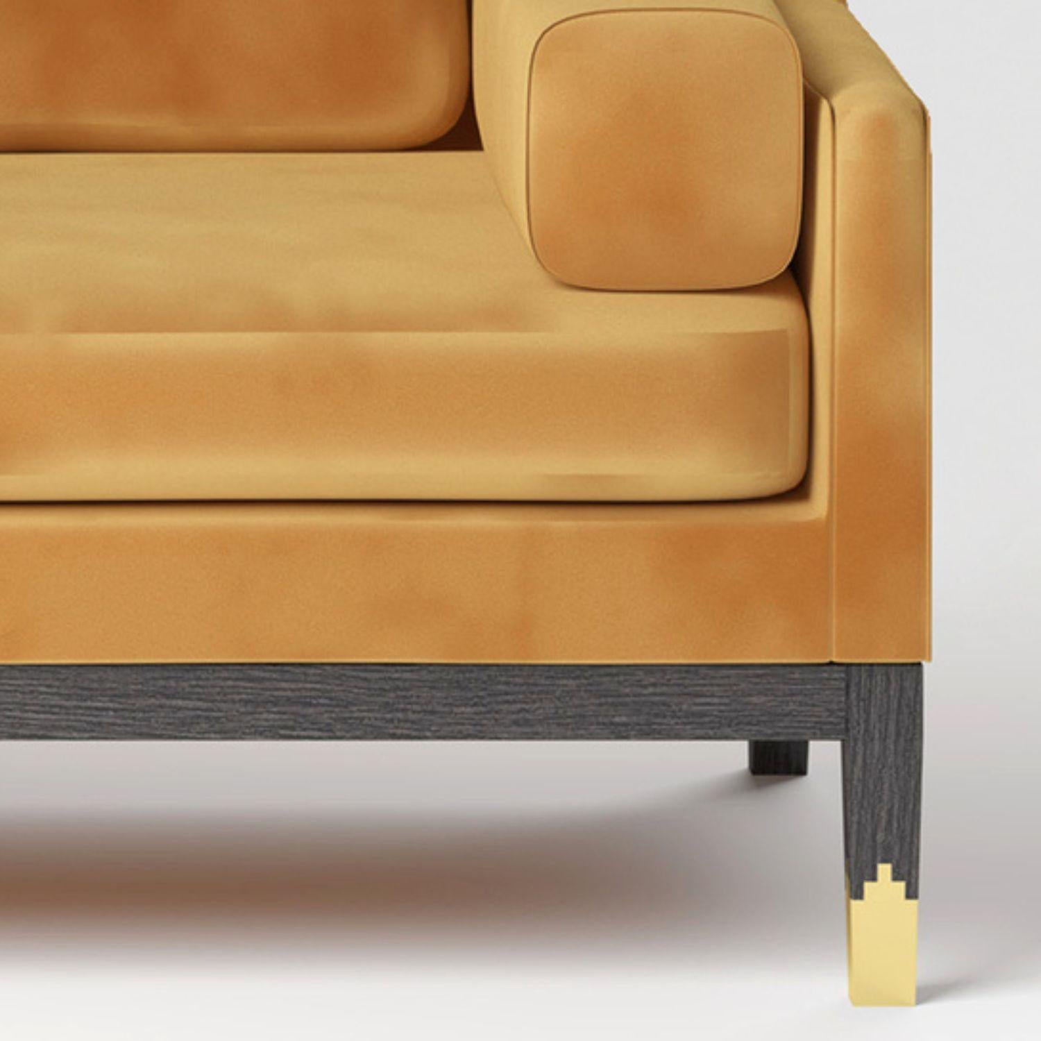 Mid-Century Modern 21st Century Mr Jones Armchair, in COM and Black Oak, by Duistt For Sale