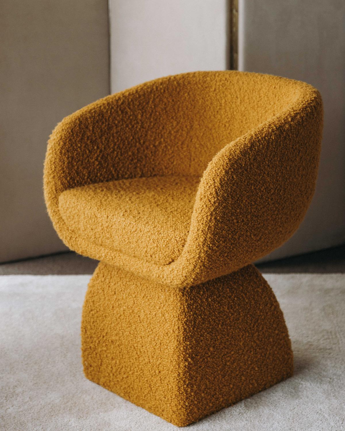 Silla Oscar Siglo XXI, en tejido Bouclé, de Duistt Moderno de mediados de siglo en venta