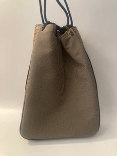 Japanese Woven Bag with Braided Cord Strap and Rattan Details, Kyoto