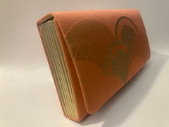1980s Vintage Japanese Textile Clutch Bag with Botanical Motif
