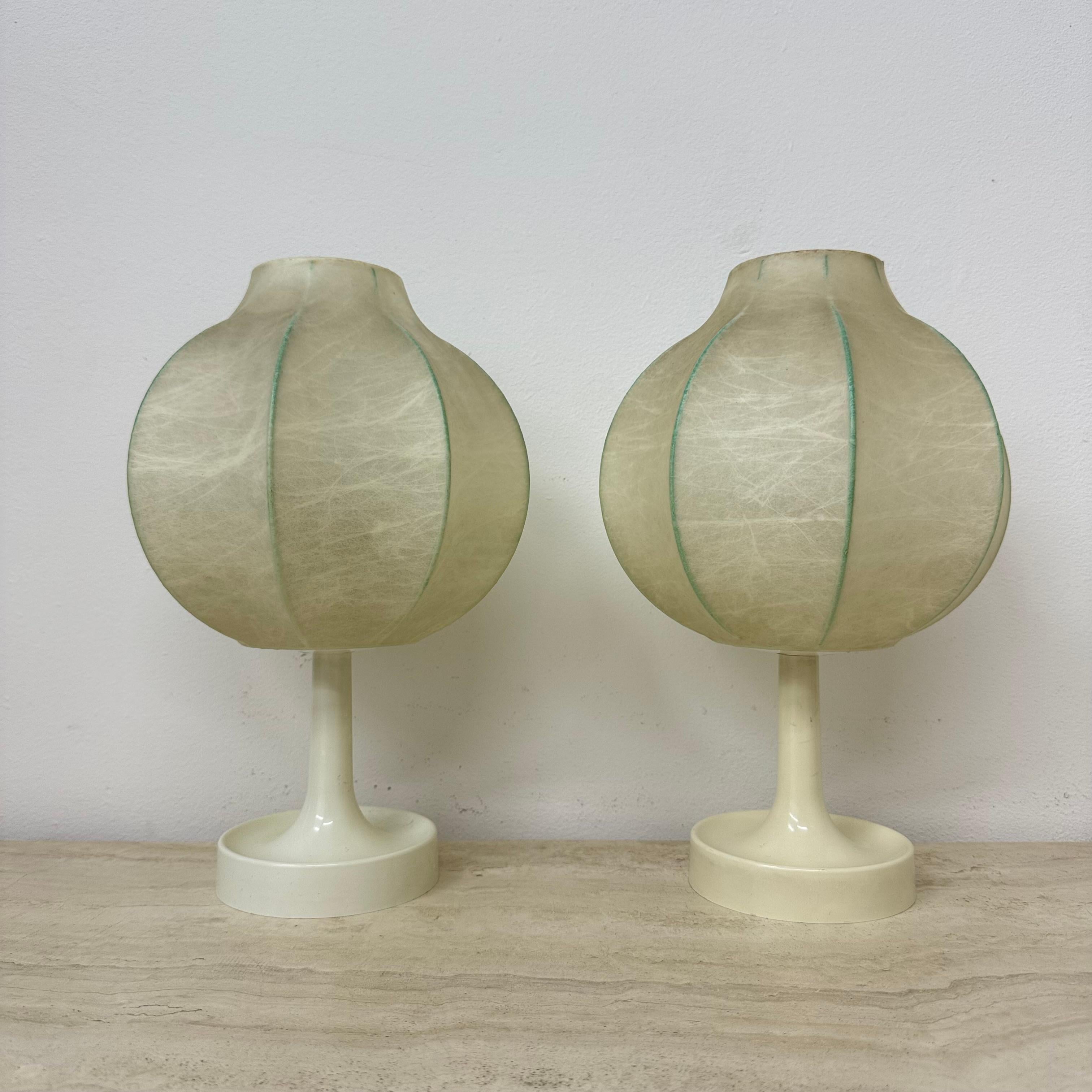 Pair of Cocoon Table Lamp by Alfred Wauer for Goldkant, 1960’s

