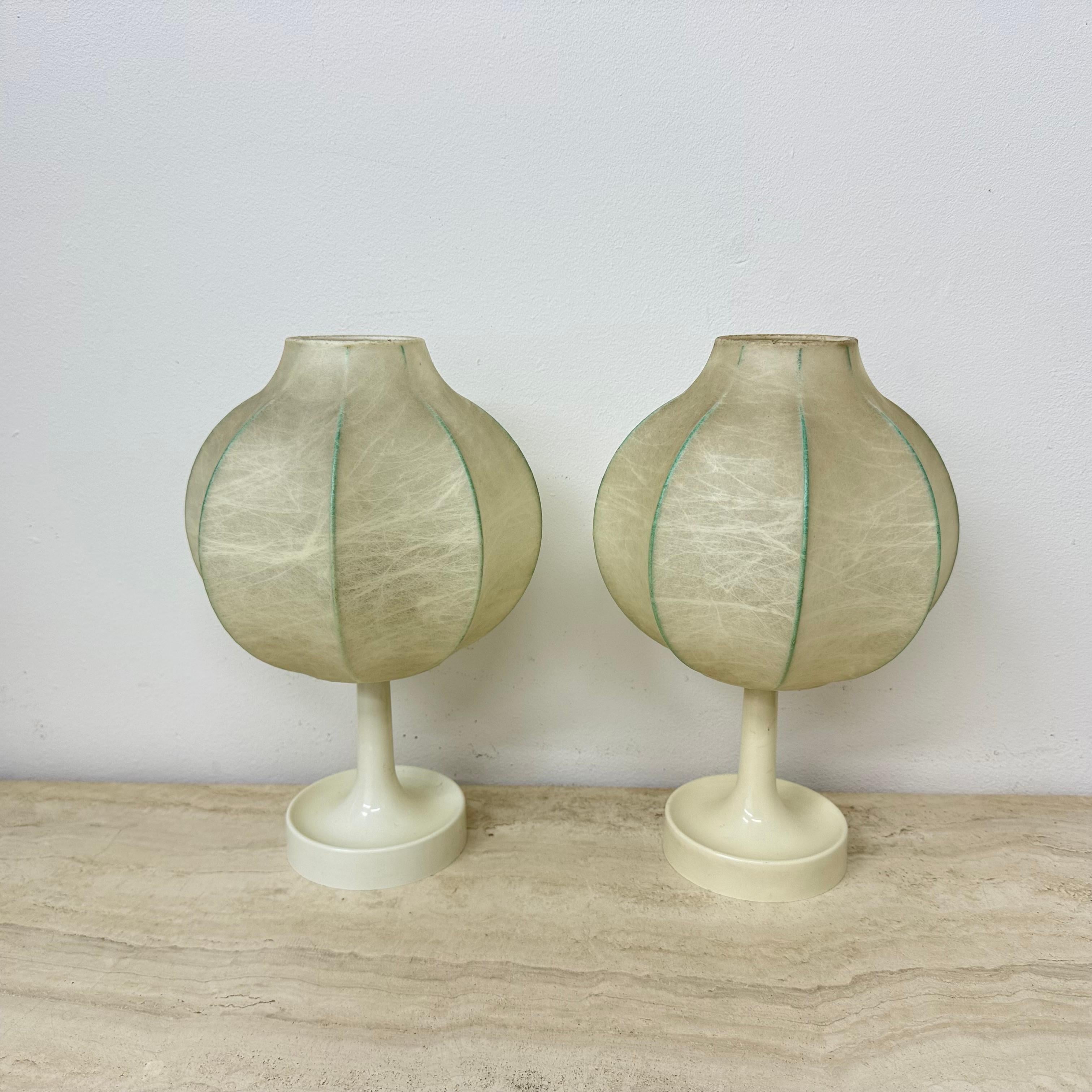 Pair of Cocoon Table Lamp by Alfred Wauer for Goldkant, 1960’s For Sale 1