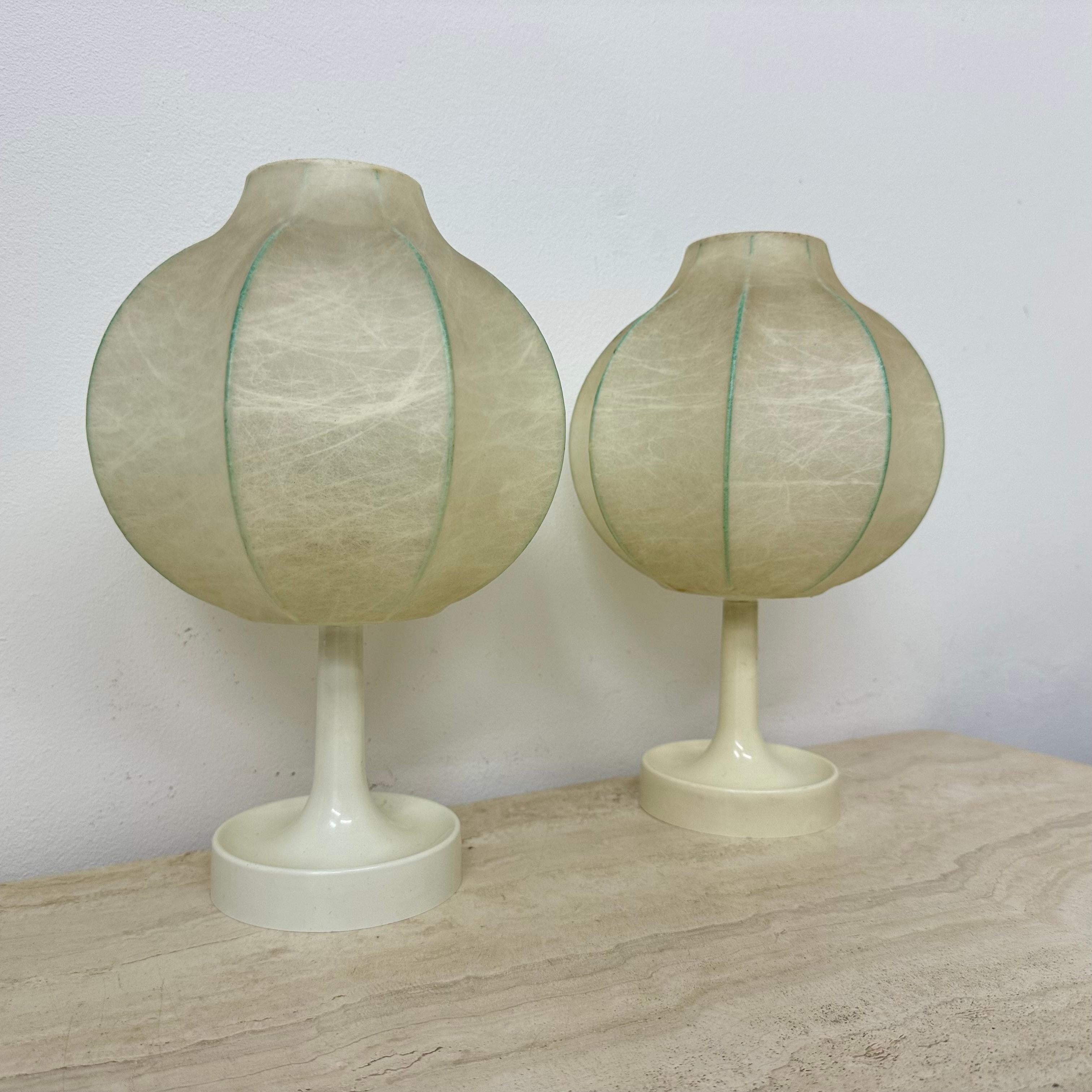 Pair of Cocoon Table Lamp by Alfred Wauer for Goldkant, 1960’s For Sale 5