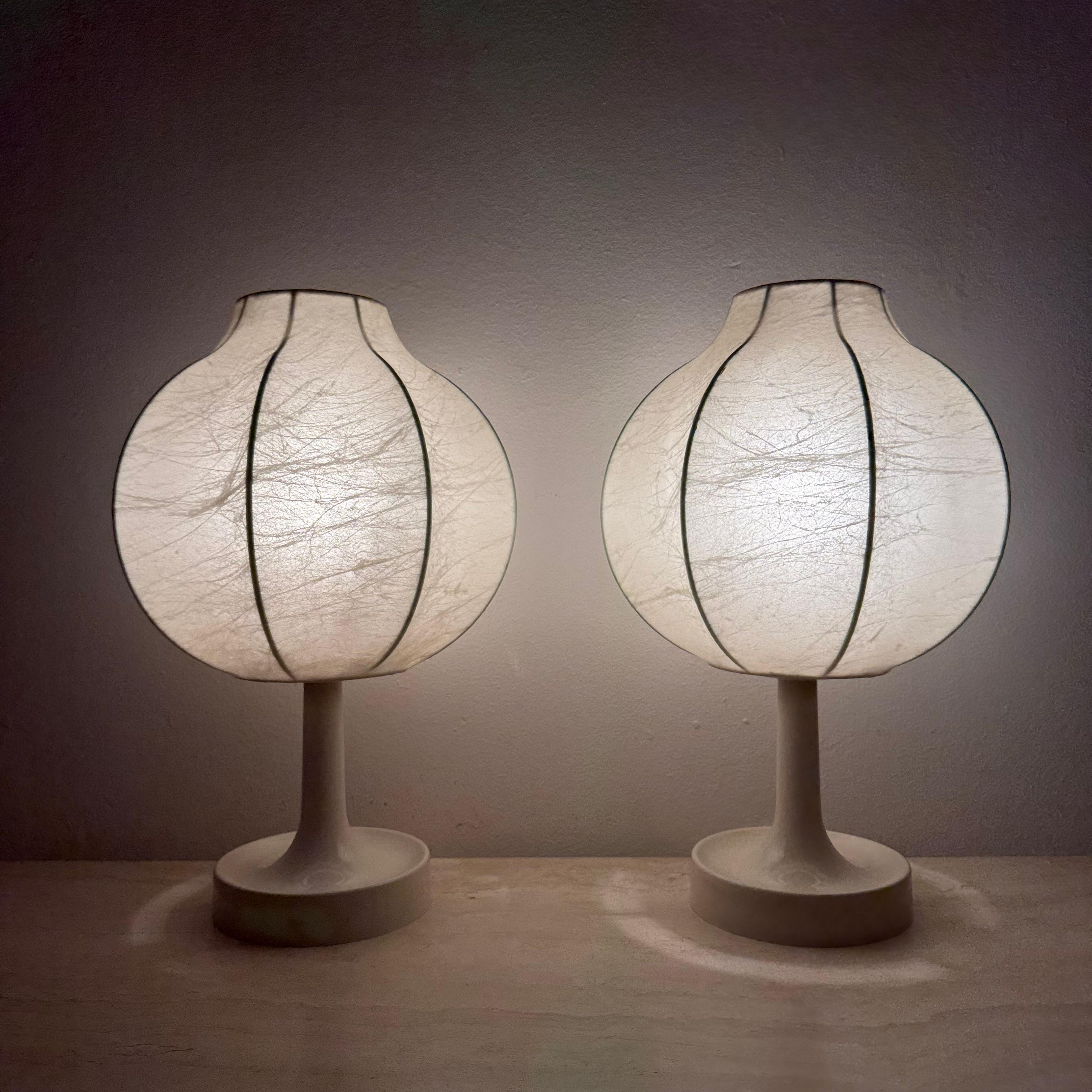 Pair of Cocoon Table Lamp by Alfred Wauer for Goldkant, 1960’s For Sale 13