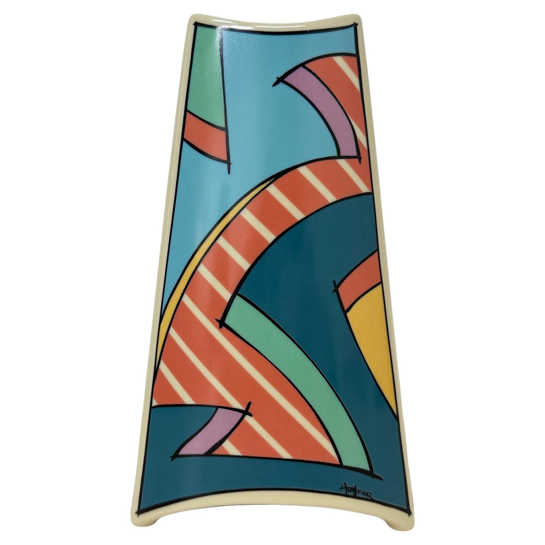 Rosenthal studio linie flash one vase ceramic , 1980s Memphis For Sale