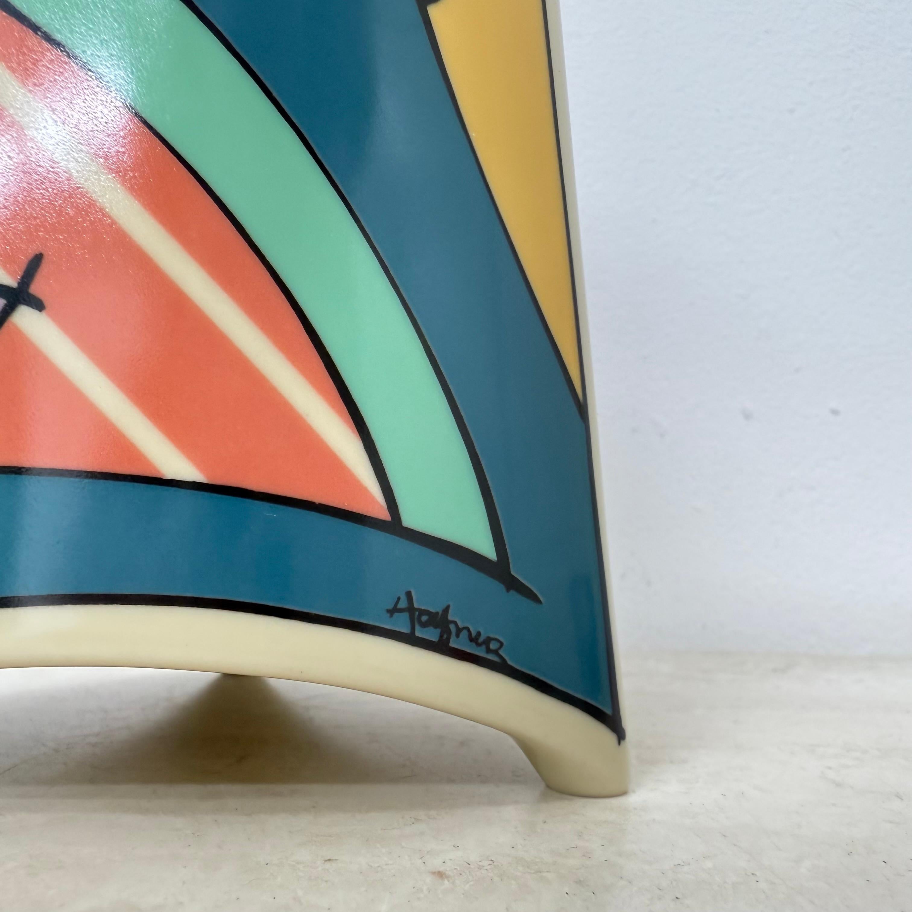Rosenthal studio linie flash one vase ceramic , 1980s Memphis For Sale 9