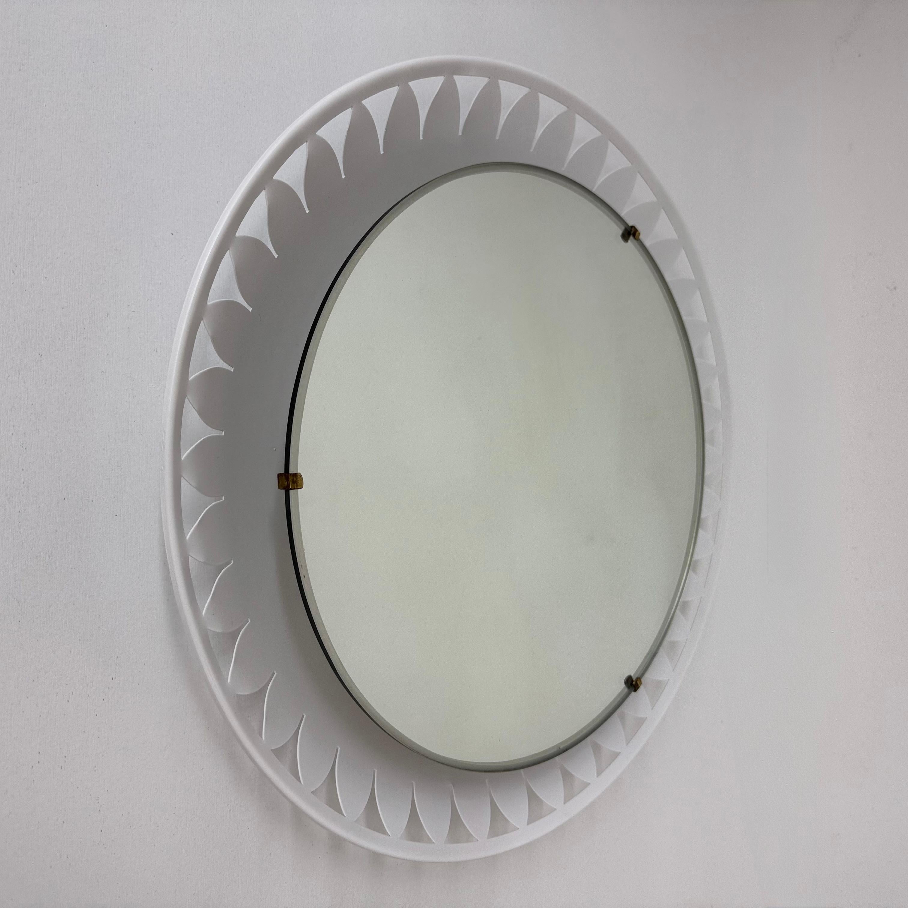 Illuminated mirror by Ernest Igl for Hillebrand , 1970s For Sale 7