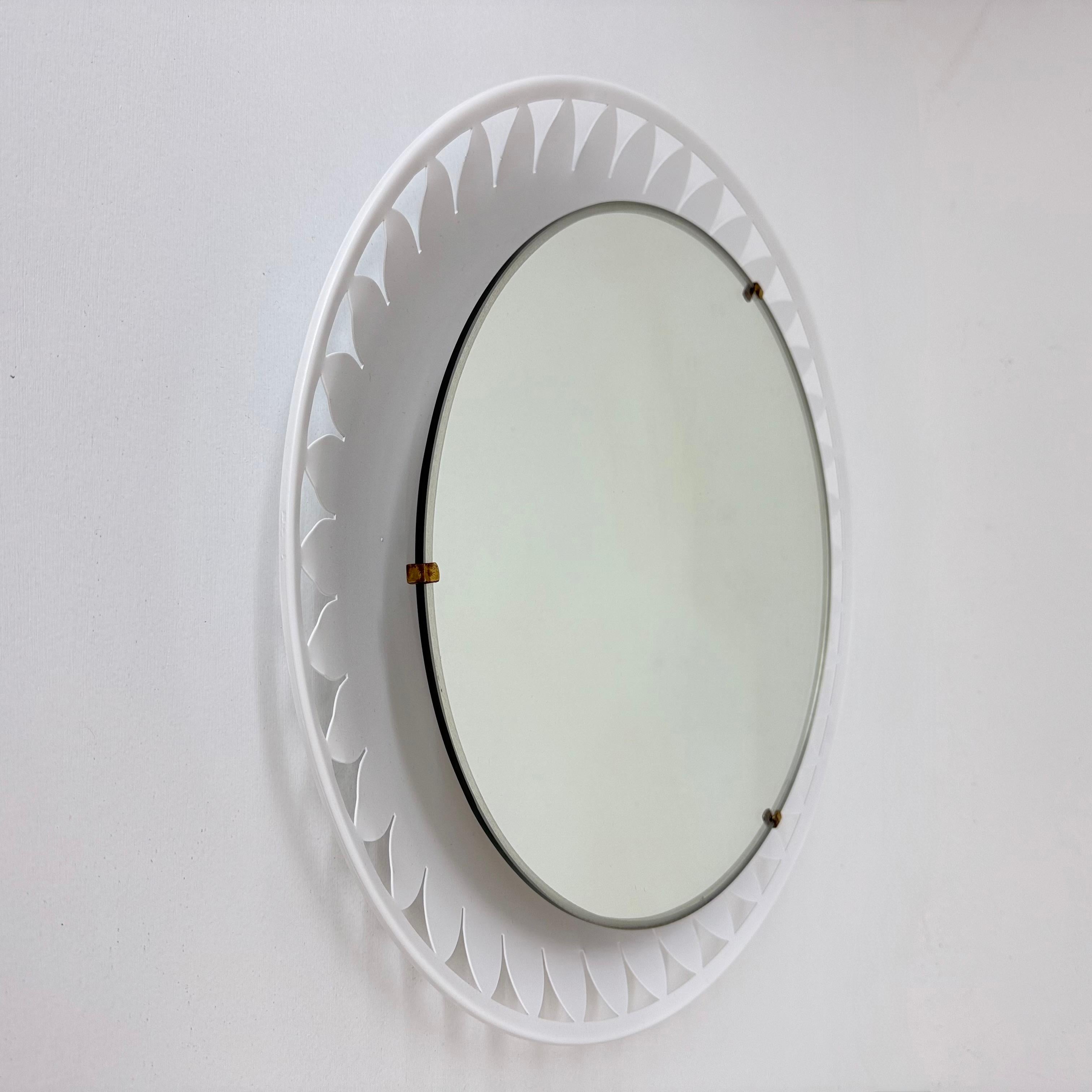 Illuminated mirror by Ernest Igl for Hillebrand , 1970s For Sale 9