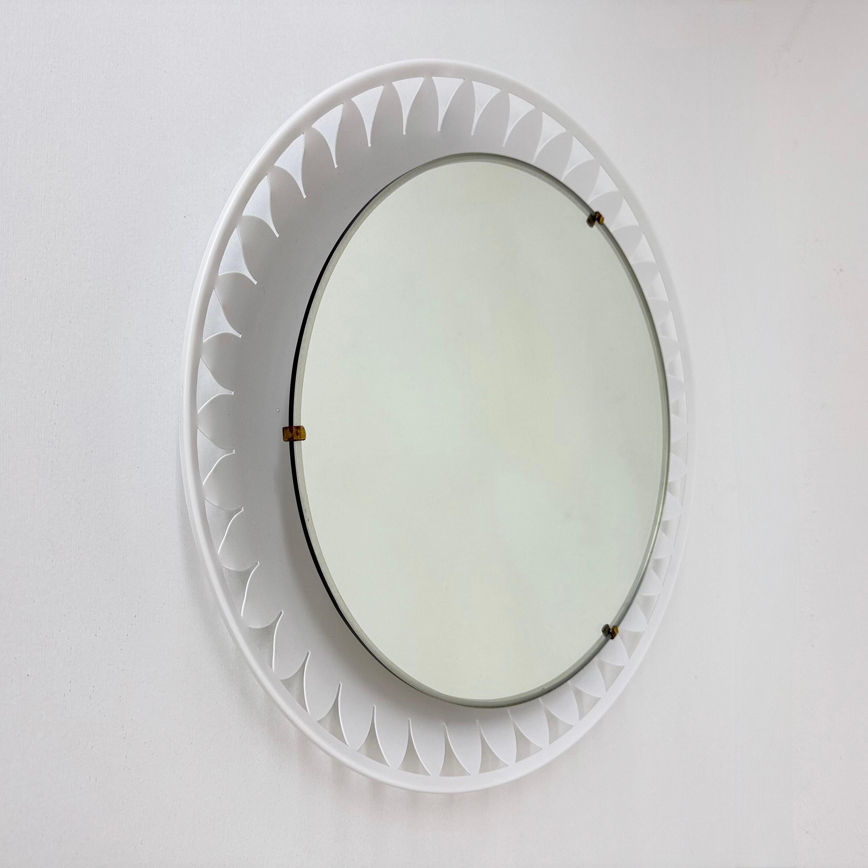 Illuminated mirror by Ernest Igl for Hillebrand , 1970s For Sale 8
