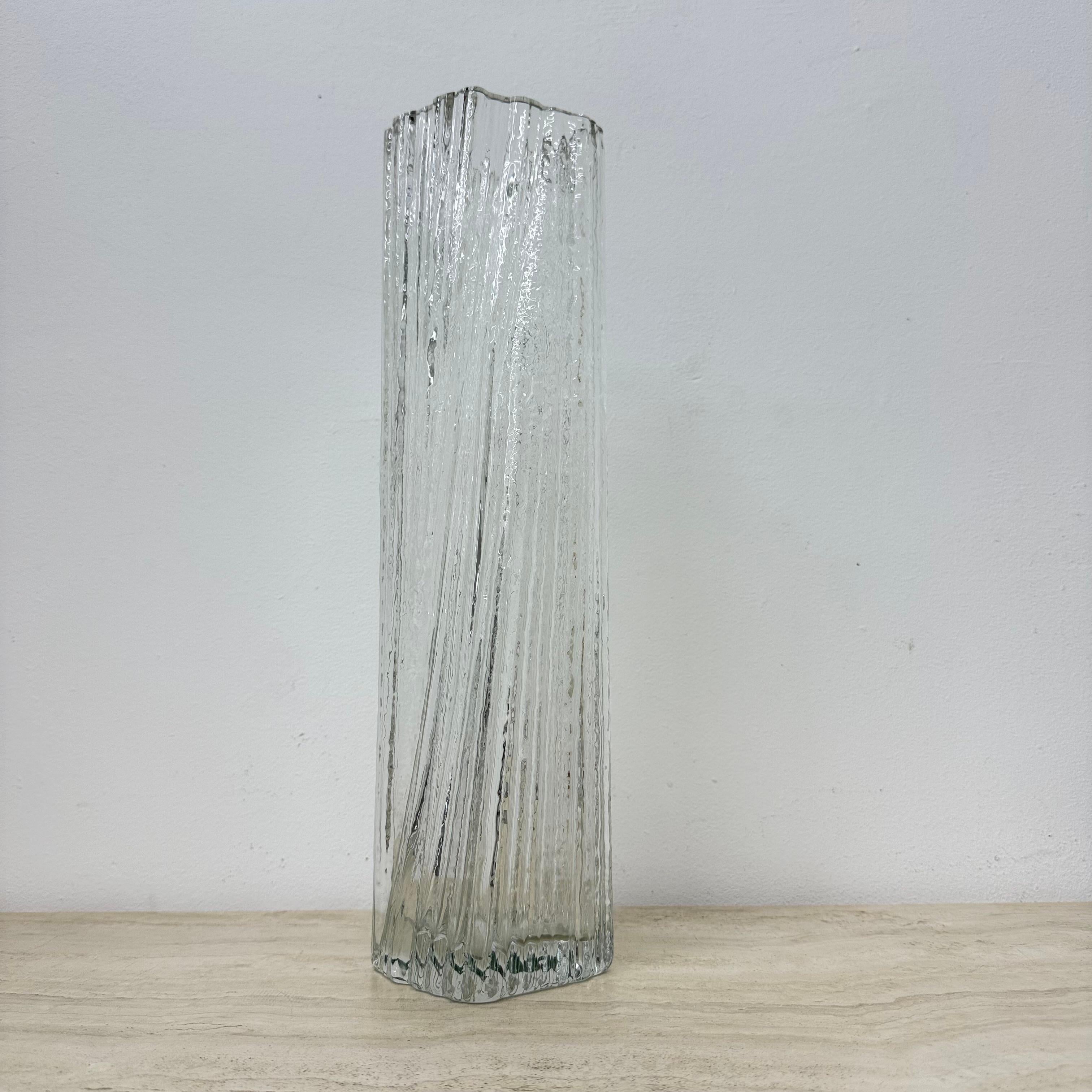 Mid-Century Modern Rosenthal Glass Vase by Martin Freyer for Rosenthal Studio Line 1970s For Sale