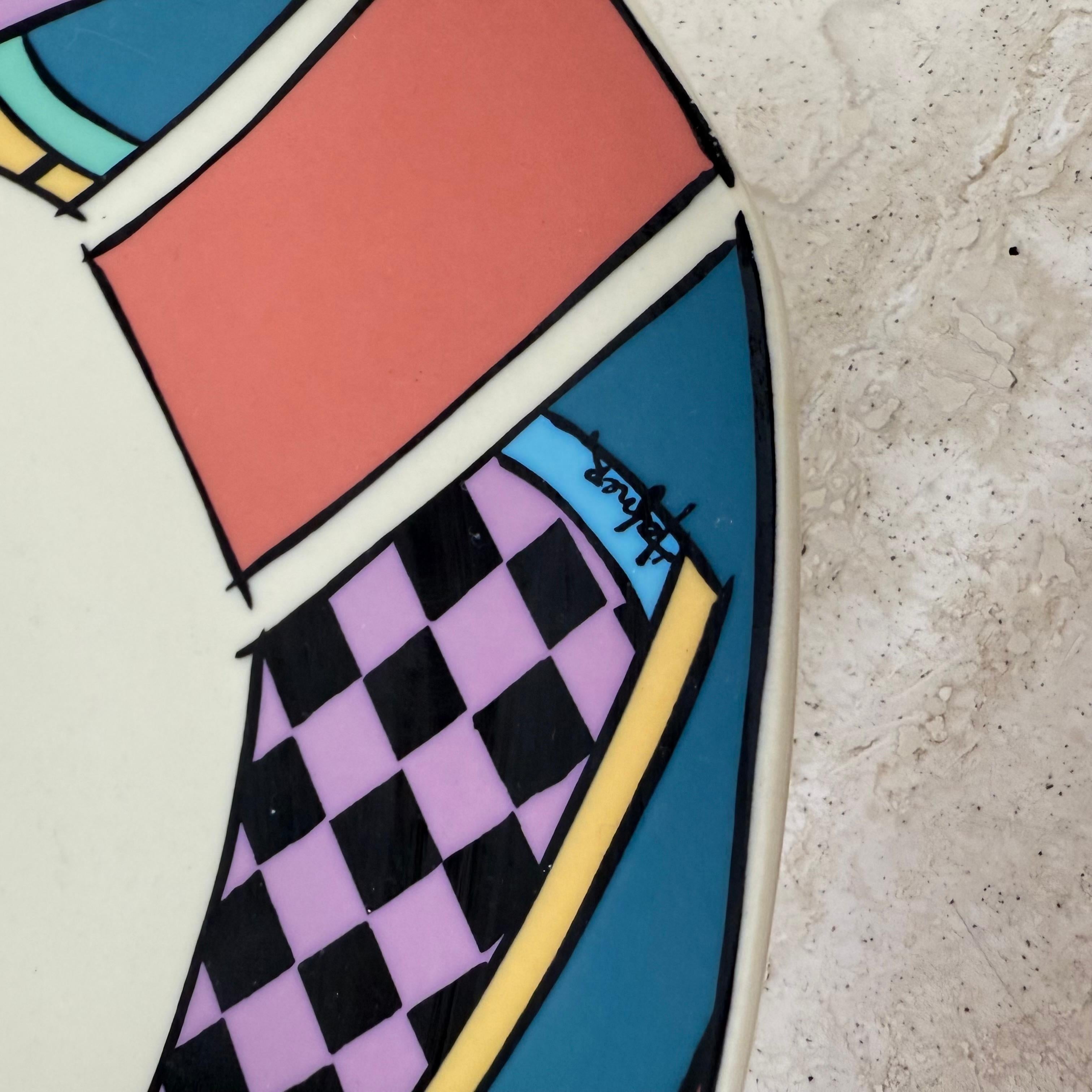 German Rosenthal studio linie flash one vase ceramic , 1980s Memphis For Sale