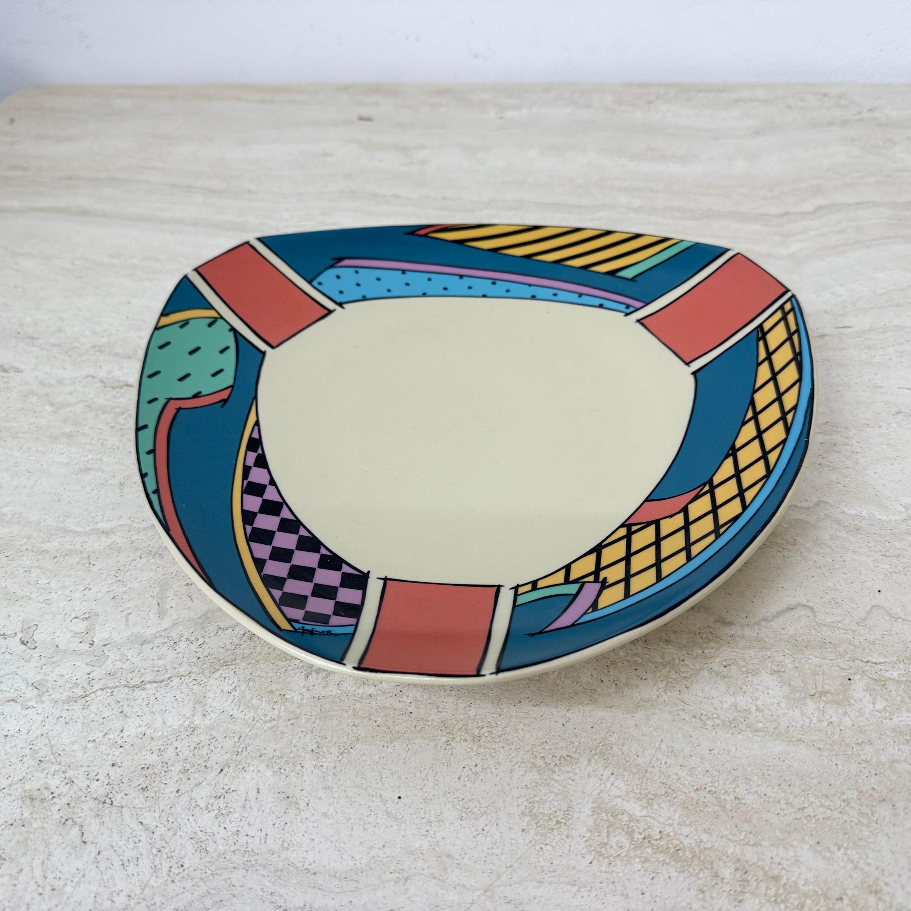Ceramic Rosenthal studio linie flash one vase ceramic , 1980s Memphis For Sale