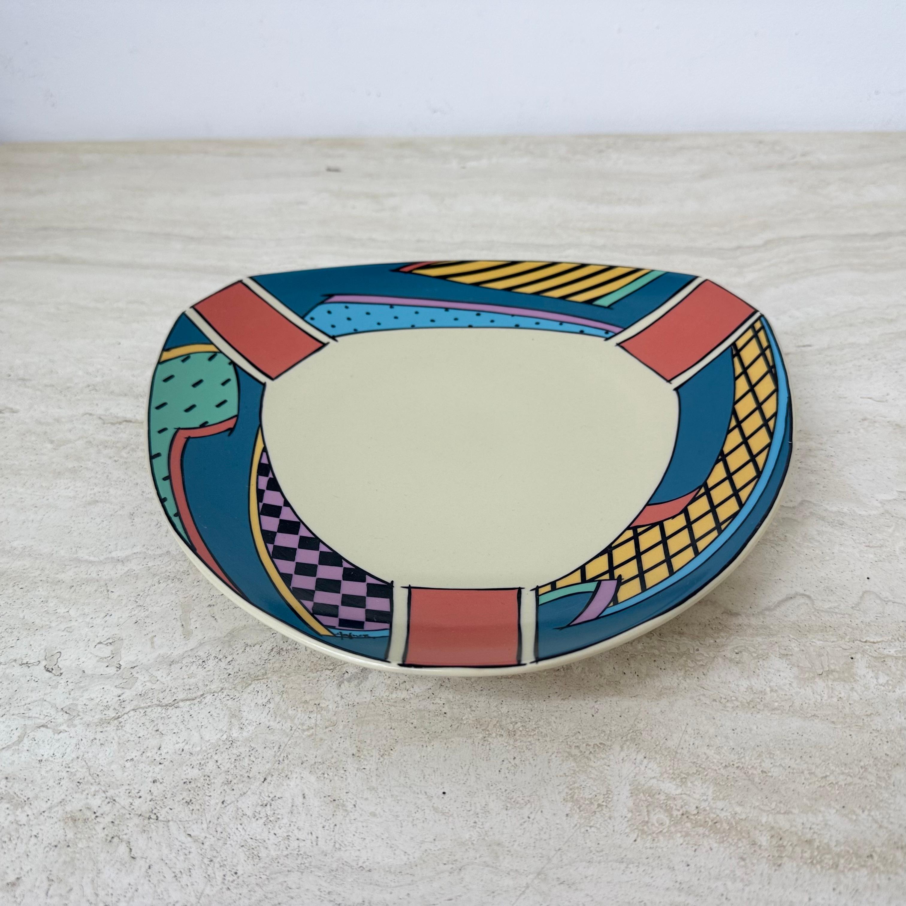 Rosenthal studio linie flash one vase ceramic , 1980s Memphis For Sale 1