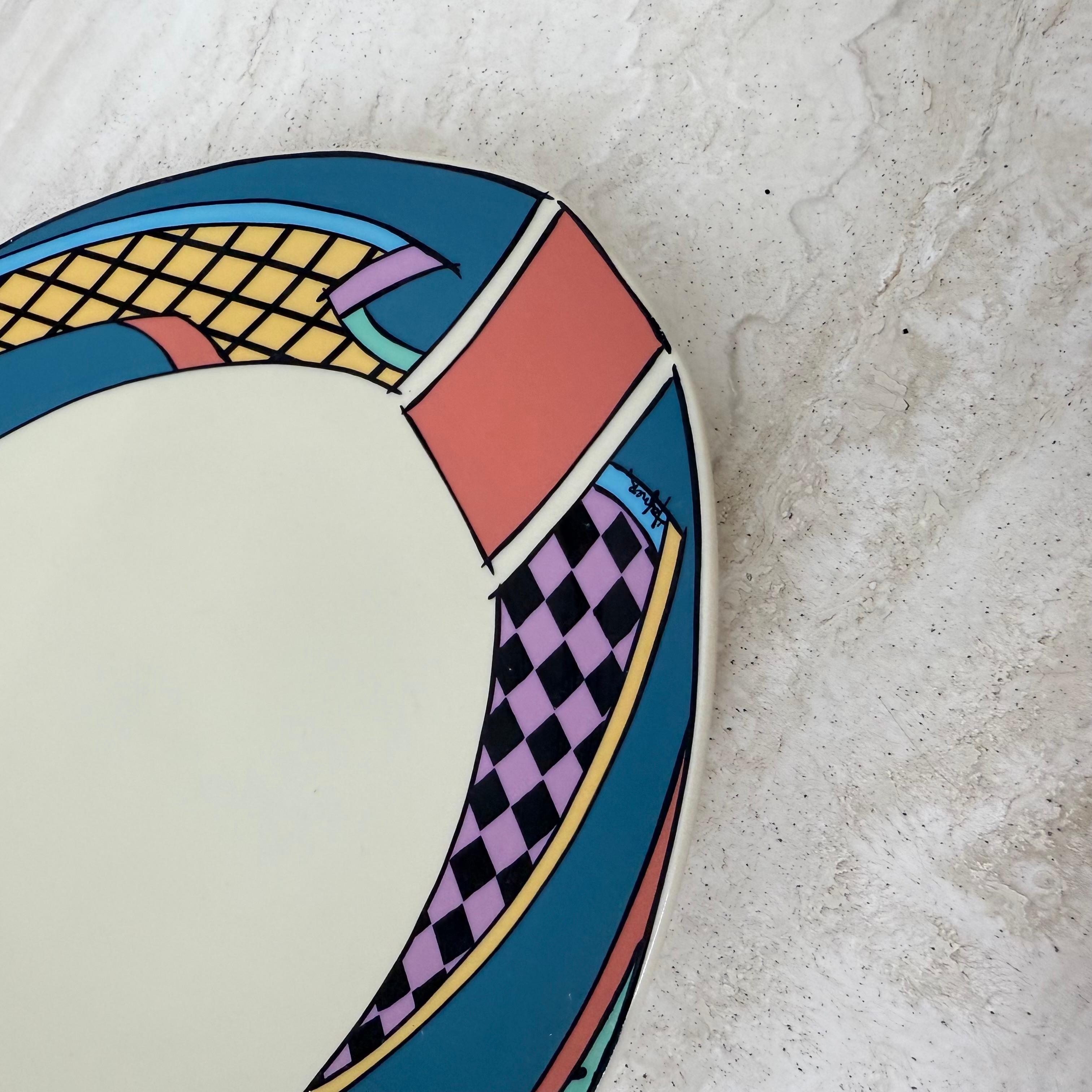 Rosenthal studio linie flash one vase ceramic , 1980s Memphis In Good Condition For Sale In Delft, NL
