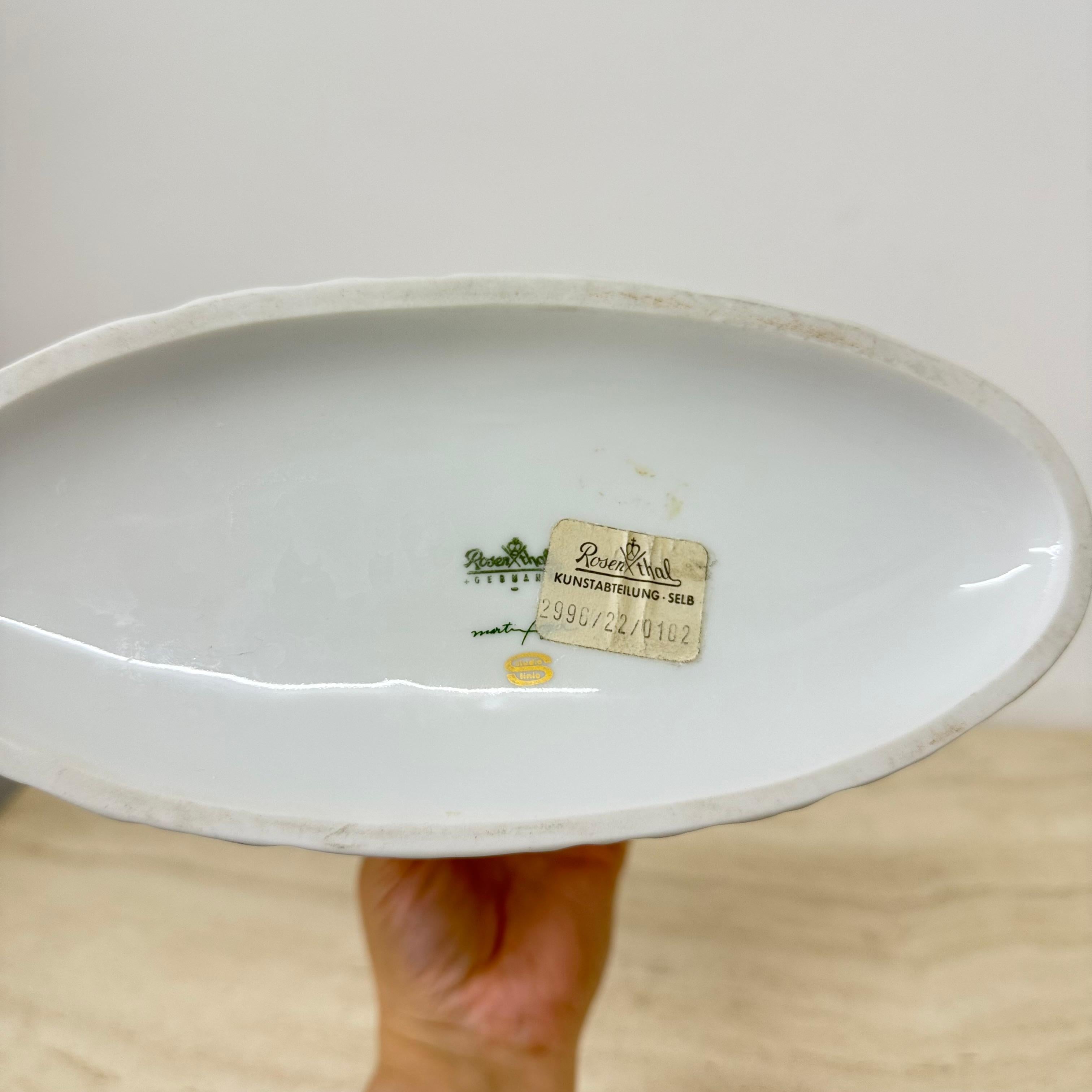 Martin Freyer Rosenthal Bisque Porcelaine Paper Relief Vase Op Art 1970s For Sale 9