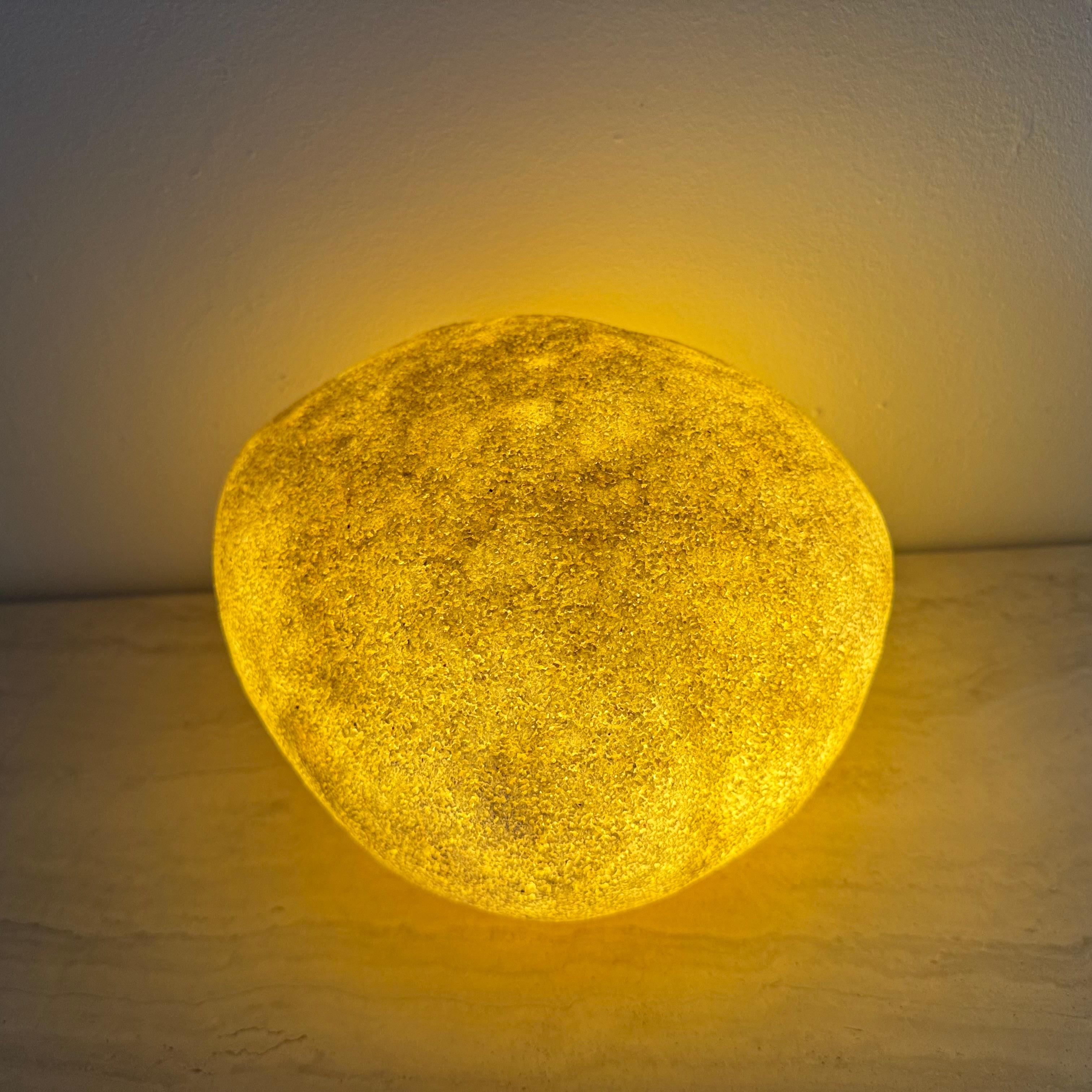 Mid-Century Modern Mid-century design vintage moon rock table lamp André Cazenave style , 1970s For Sale