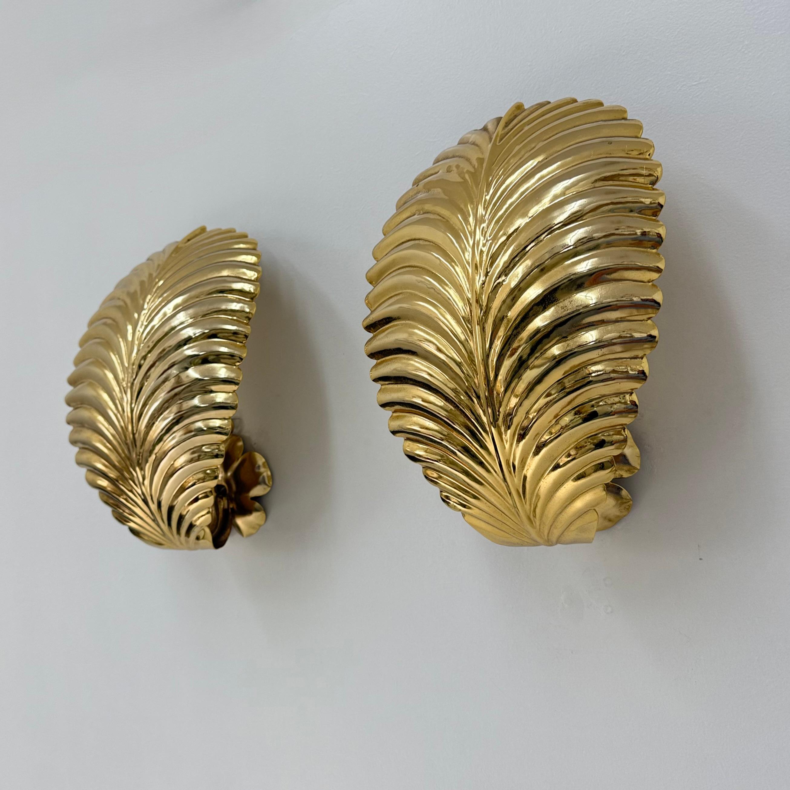 Pareja de apliques de hojas de palmera , años 70 en venta 14