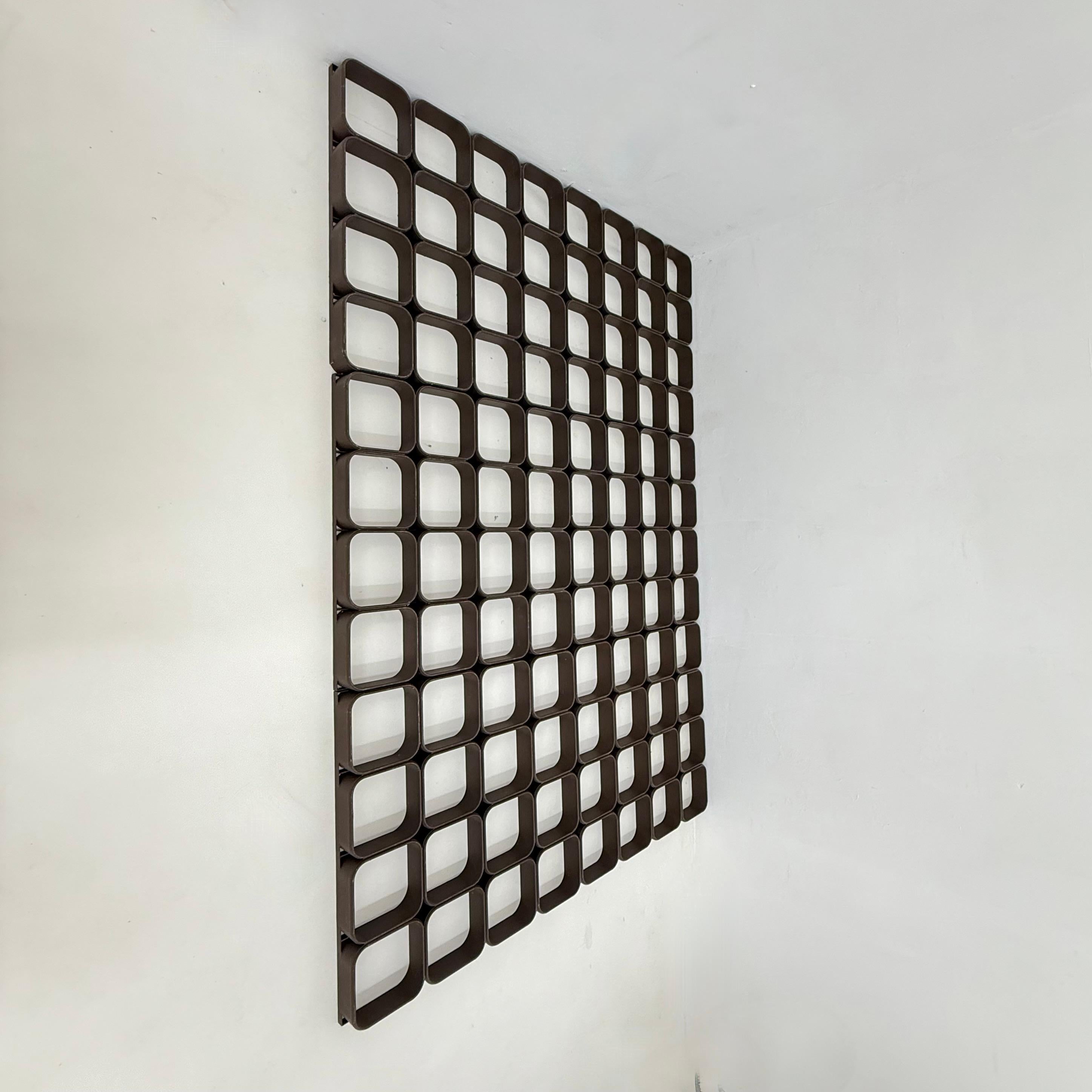 Late 20th Century Set of 6 Space age wall plastic wall panel system , 1970s For Sale
