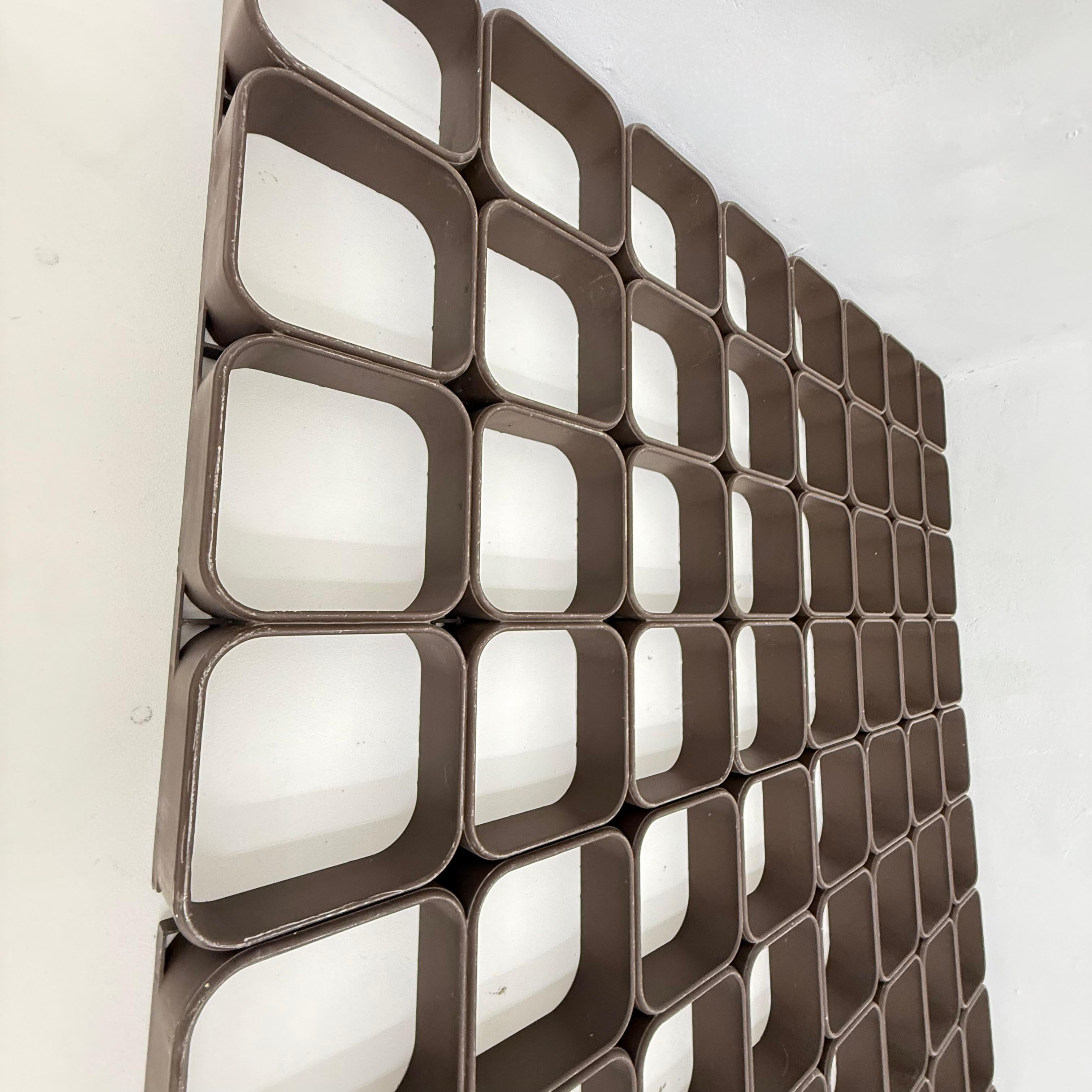 Set of 6 Space age wall plastic wall panel system , 1970s For Sale 2