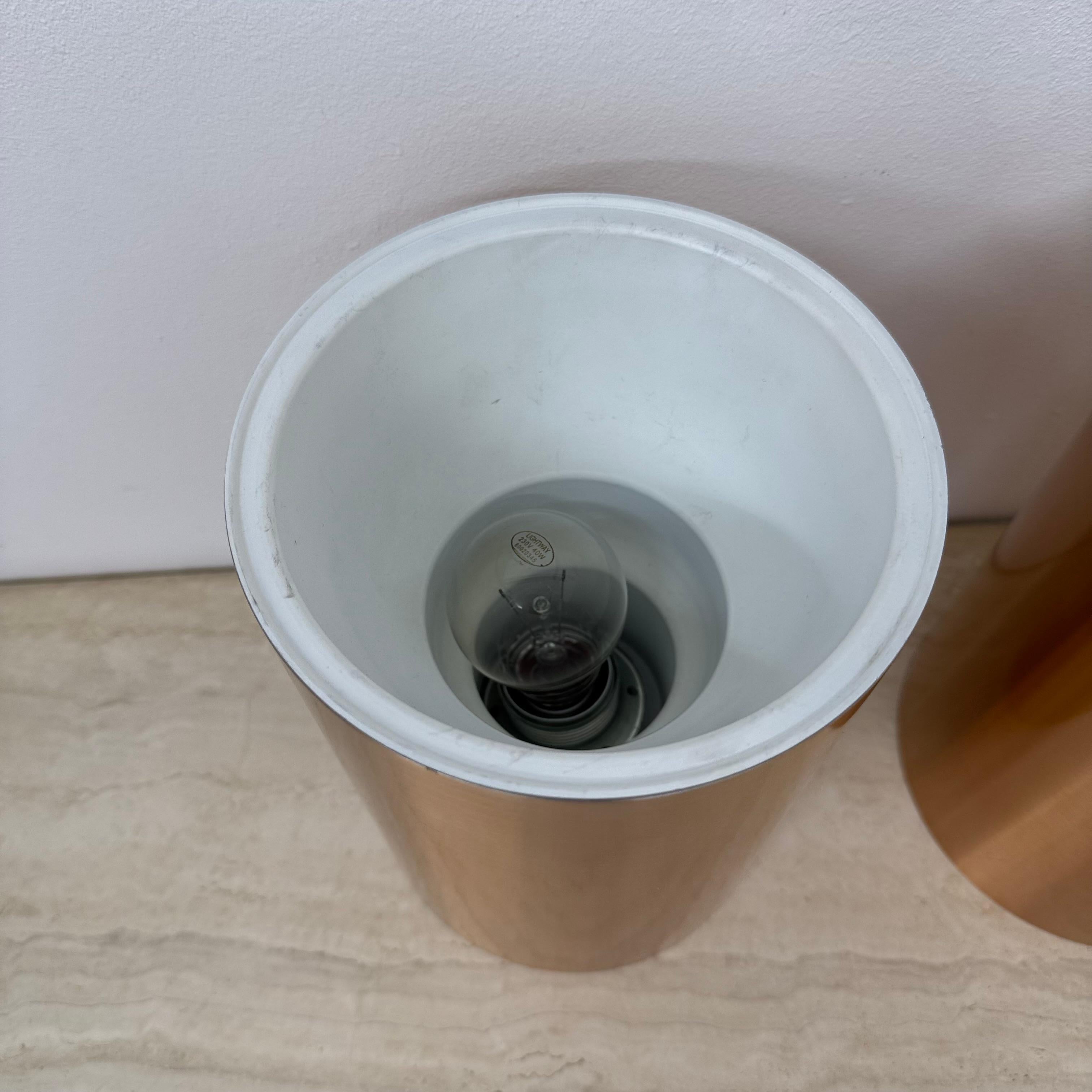 Paar Collider Deckenleuchten bündig montiert rose gold finish , 1970er im Angebot 9