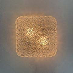 Mid-century Crystal wall light / ceiling light by Limburg Glashütte , 1970s