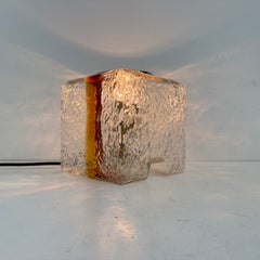 Lampe de table en verre Murano par Toni Zuccheri pour Mazzega, 1970