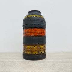Mid century Bitossi Genovese Aldo Londi vase italy , 1970s
