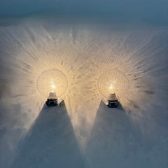 Set of 2 wall lamps sconce bubble glass , 1970s Space age