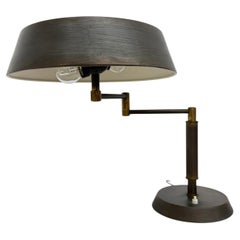 Mid-Century Italian Brass Table Desk Lamp with Pantograph Arm , 1940s