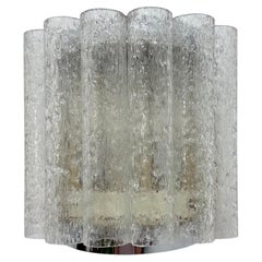 Mid-century glass tube Doria Leuchten wall lamp / sconce , 1970s