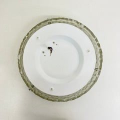 German Vintage Textured Murano Glass Flush Mount, 1960s