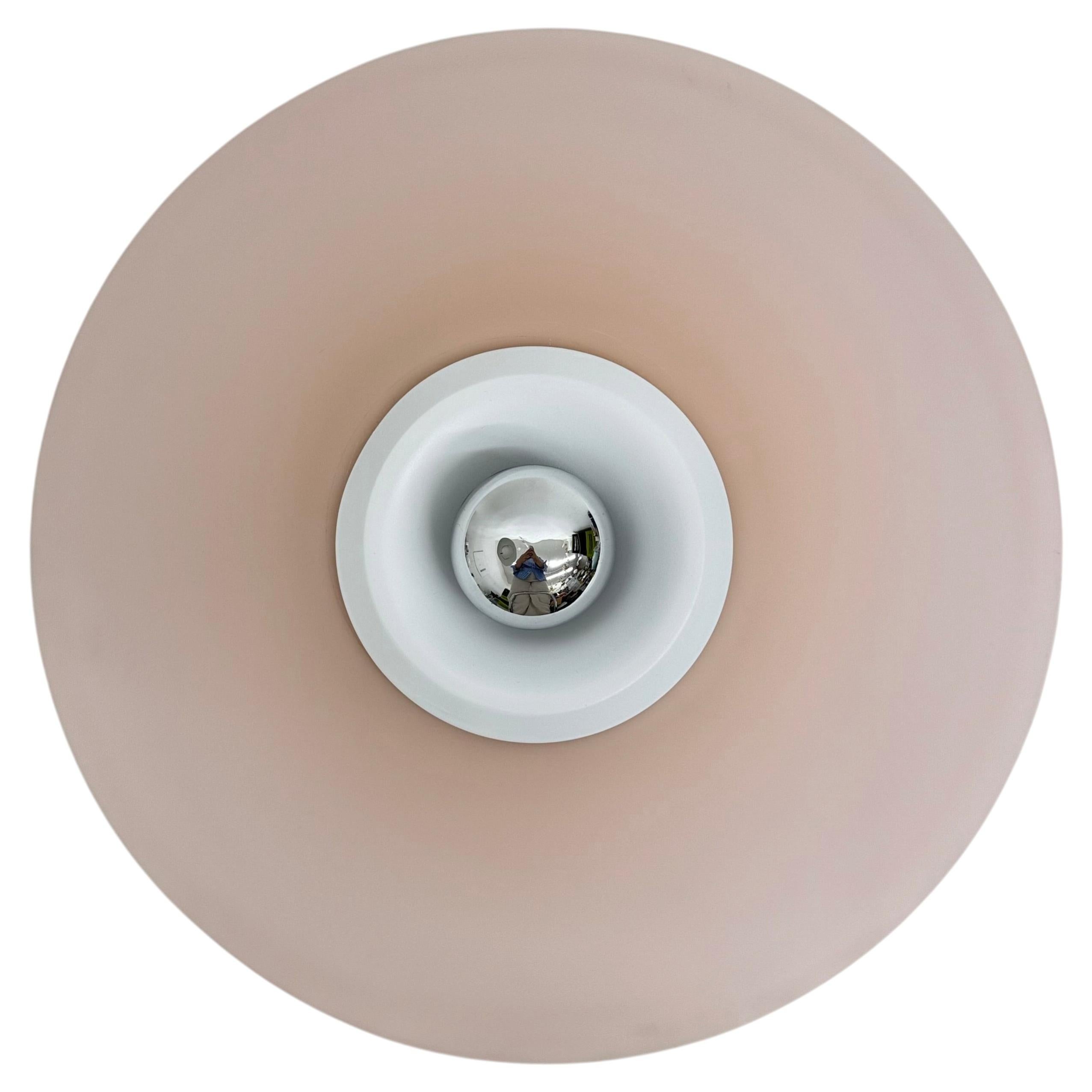 Post modern Italian pink glass wall lamp , 1980s