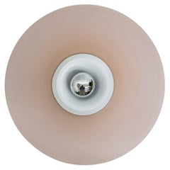 Post modern Italian pink glass wall lamp , 1980s