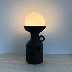 Large Doria Leuchten ceramic table lamp / floor lamp , 1970s