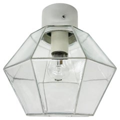 Limburg Glashütte ceiling lamp flush mount , 1970s