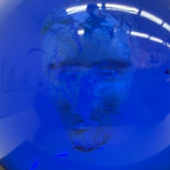 Bertil Vallien for Kosta Boda Sweden – Headman Blue sculpture