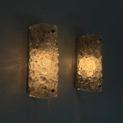 Mid-century design bubble glass wall lamp sconce , 1970s